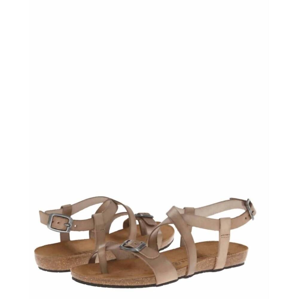 NEW ERIC MICHAEL women's hilary sandals in natural